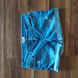 Aeropostale 7/8 denim blue jean shorts